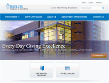 Tablet Screenshot of baylorsurgicareofcarrollton.com